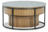 Fridley Brown/Black Coffee Table and 2 End Tables from Ashley - Luna Furniture