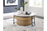 Fridley Brown/Black Coffee Table and 2 End Tables from Ashley - Luna Furniture