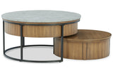 Fridley Brown/Black Coffee Table and 2 End Tables from Ashley - Luna Furniture