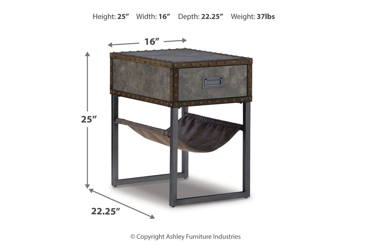 Derrylin Brown Lift-top Coffee Table and 2 Chairside End Tables from Ashley - Luna Furniture