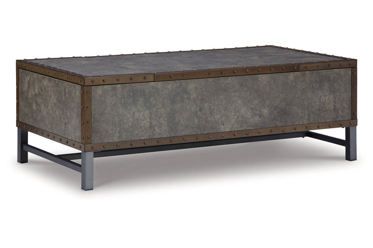 Derrylin Brown Lift-top Coffee Table and 2 Chairside End Tables from Ashley - Luna Furniture