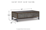 Derrylin Brown Lift-top Coffee Table and 2 Chairside End Tables from Ashley - Luna Furniture