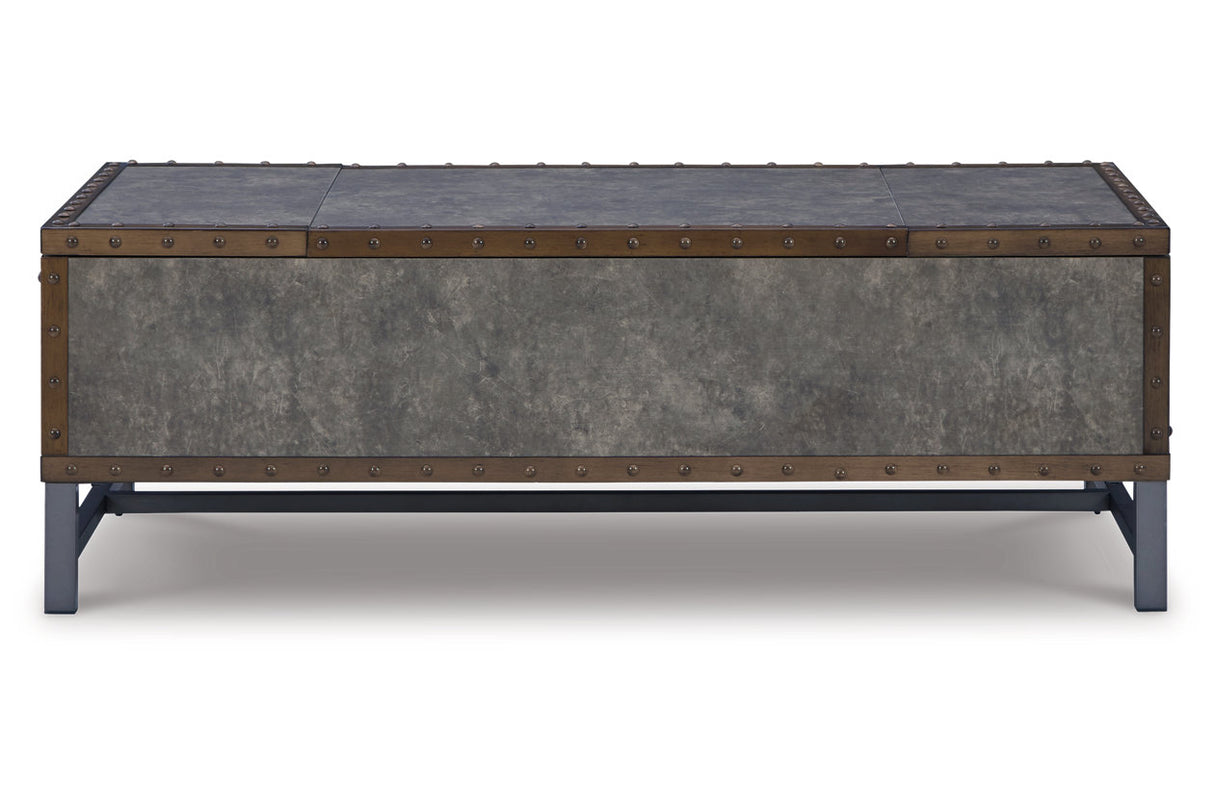 Derrylin Brown Lift-top Coffee Table and 2 Chairside End Tables from Ashley - Luna Furniture