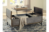 Derrylin Brown Lift-top Coffee Table and 2 Chairside End Tables from Ashley - Luna Furniture