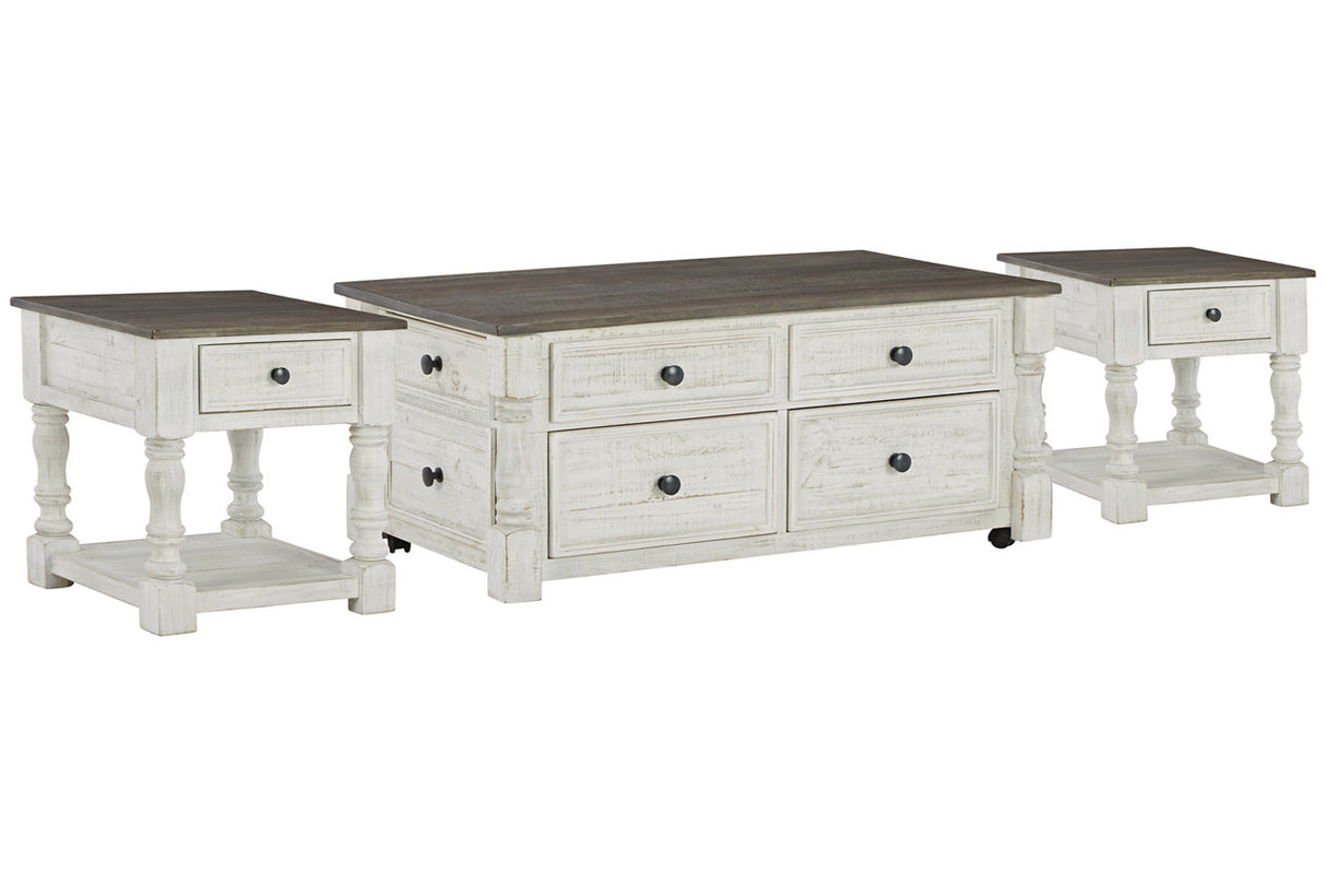 Havalance White/Gray Lift Top Coffee Table and 2 End Tables from Ashley - Luna Furniture