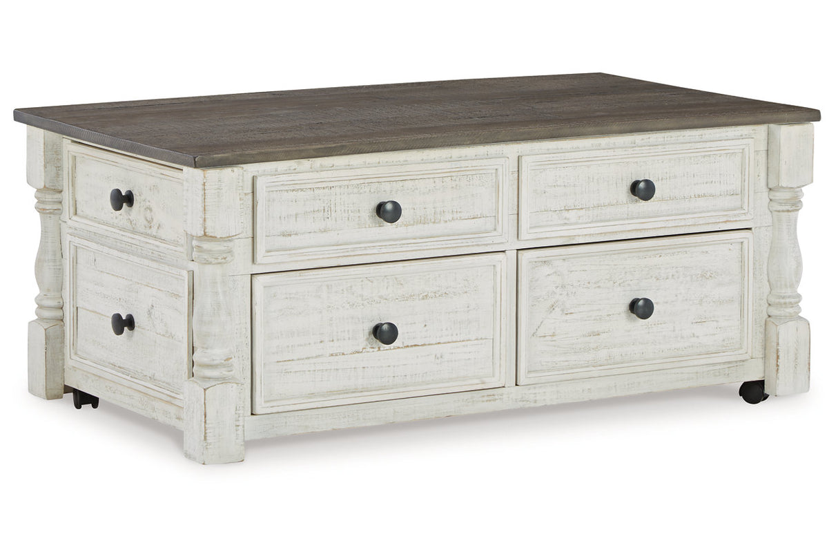 Havalance White/Gray Lift Top Coffee Table and 2 End Tables from Ashley - Luna Furniture