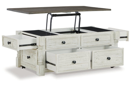 Havalance White/Gray Lift Top Coffee Table and 2 End Tables from Ashley - Luna Furniture