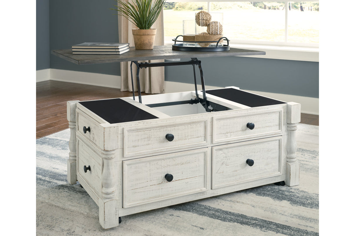 Havalance White/Gray Lift Top Coffee Table and 2 End Tables from Ashley - Luna Furniture