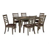 Adia Brown 7 Pc. Dinning Table Set from Furniture of America - Luna Furniture