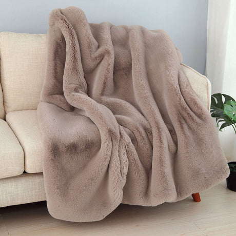 Caparica Blush Throw Blanket from Furniture of America - Luna Furniture