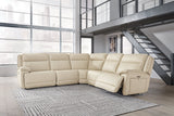 Double Deal Almond 5-Piece Power Reclining Sectional from Ashley - Luna Furniture