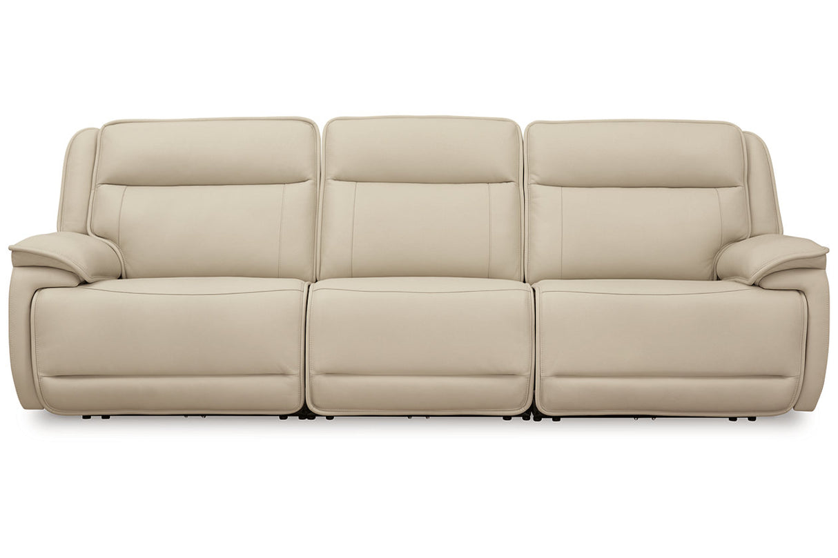 Double Deal Almond 3-Piece Power Reclining Sofa Sectional from Ashley - Luna Furniture