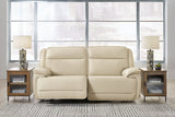 Double Deal Almond 2-Piece Power Reclining Loveseat Sectional from Ashley - Luna Furniture