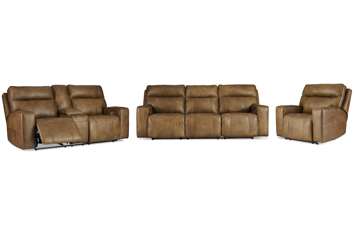 Game Plan Power Reclining Sofa, Loveseat and Recliner from Ashley - Luna Furniture