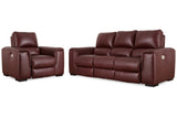 Alessandro Garnet Reclining Sofa and Recliner -  Ashley - Luna Furniture