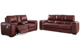 Alessandro Garnet Reclining Sofa and Loveseat -  Ashley - Luna Furniture