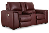 Alessandro Garnet Reclining Sofa and Loveseat -  Ashley - Luna Furniture