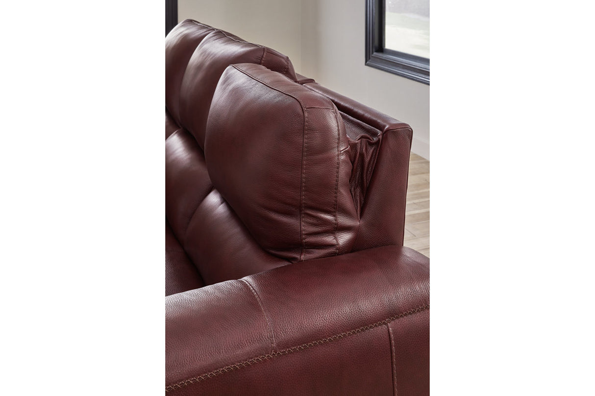 Alessandro Garnet Reclining Sofa and Loveseat -  Ashley - Luna Furniture