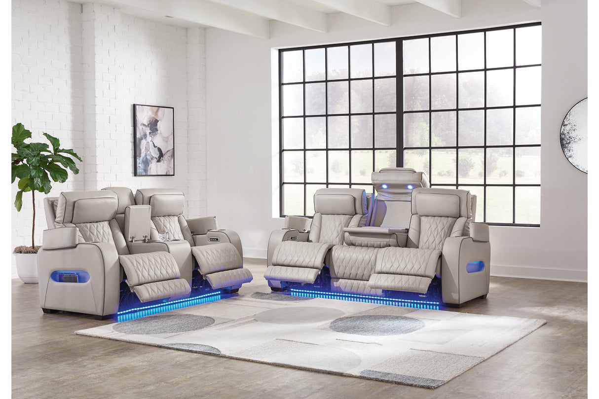 Boyington Gray Power Reclining Living Room Set from Ashley - Luna Furniture