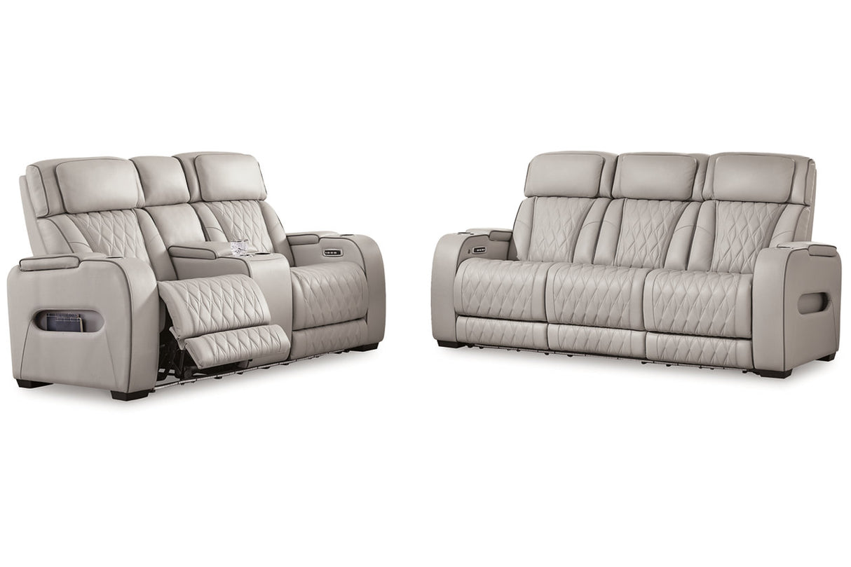 Boyington Gray Power Reclining Living Room Set from Ashley - Luna Furniture