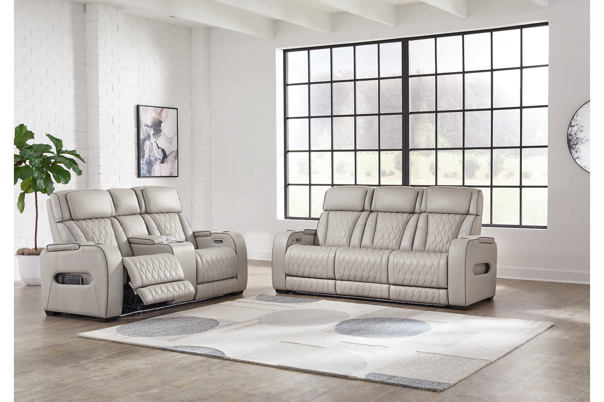 Boyington Gray Power Reclining Living Room Set from Ashley - Luna Furniture