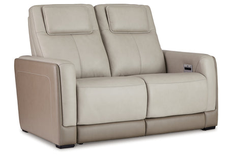 Battleville Almond Power Reclining Sofa and Loveseat from Ashley - Luna Furniture