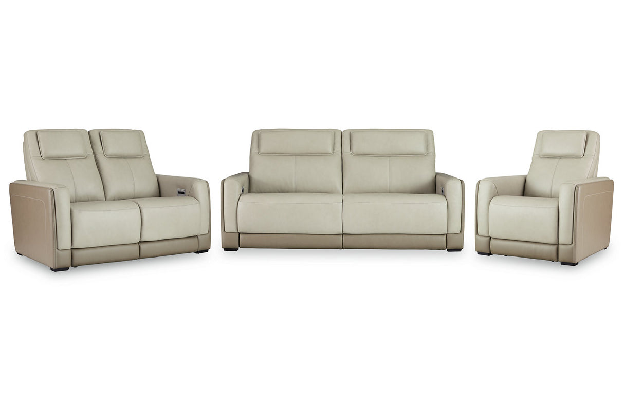 Battleville Almond Power Reclining Sofa, Loveseat and Recliner from Ashley - Luna Furniture