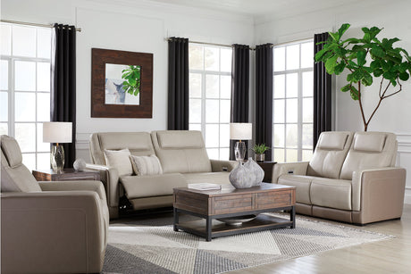 Battleville Almond Power Reclining Sofa, Loveseat and Recliner from Ashley - Luna Furniture