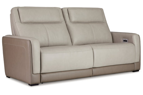 Battleville Almond Power Reclining Sofa and Loveseat from Ashley - Luna Furniture