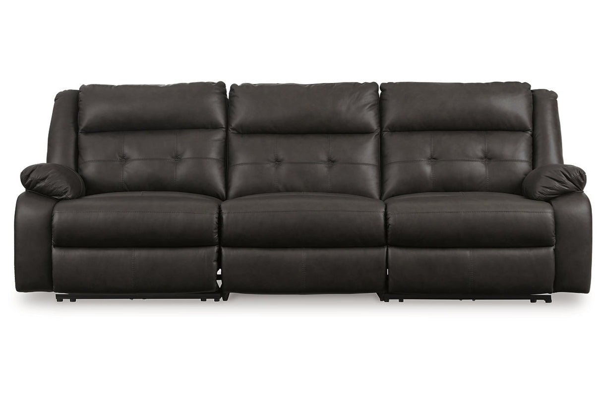 Mackie Pike Storm 3-Piece Power Reclining Sectional Sofa from Ashley - Luna Furniture