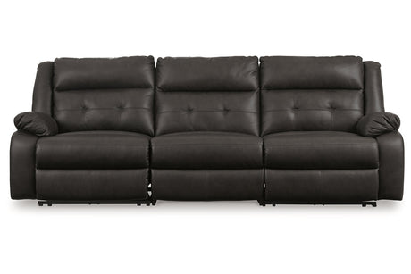 Mackie Pike Storm 3-Piece Power Reclining Sectional Sofa -  Ashley - Luna Furniture