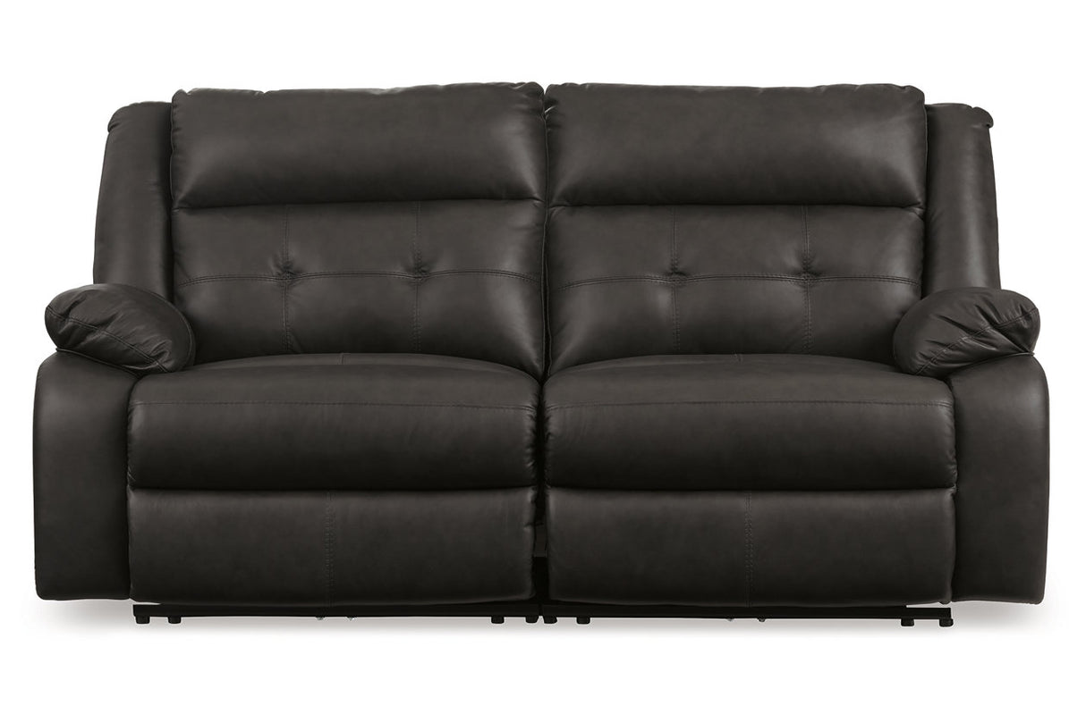 Mackie Pike Storm 2-Piece Power Reclining Sectional Loveseat from Ashley - Luna Furniture