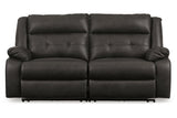 Mackie Pike Storm 2-Piece Power Reclining Sectional Loveseat from Ashley - Luna Furniture