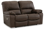 Leesworth Dark Brown Power Reclining Living Room Set -  Ashley - Luna Furniture