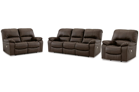 Leesworth  Power Reclining Sofa, Loveseat and Recliner -  Ashley - Luna Furniture