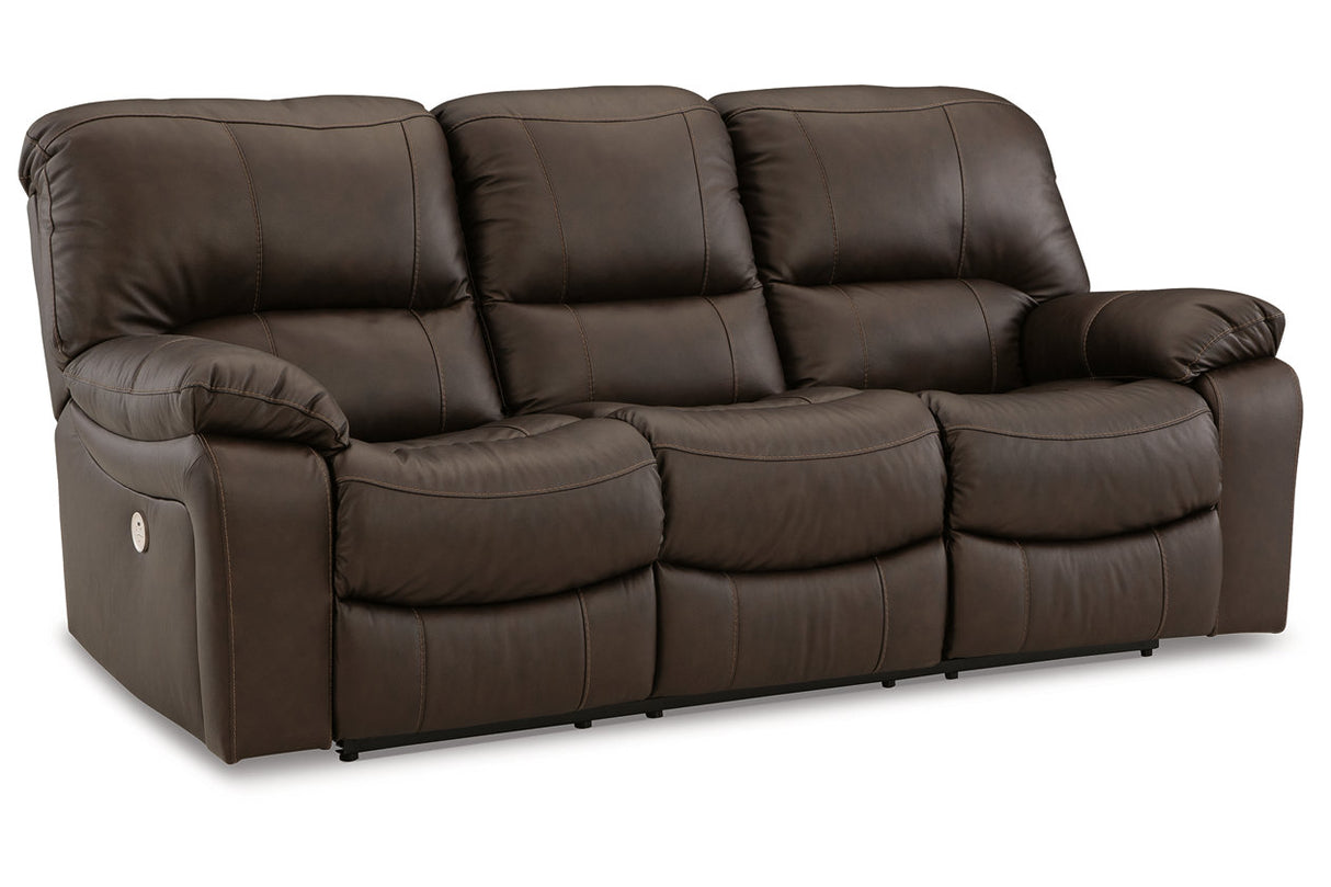 Leesworth Dark Brown Power Reclining Living Room Set -  Ashley - Luna Furniture