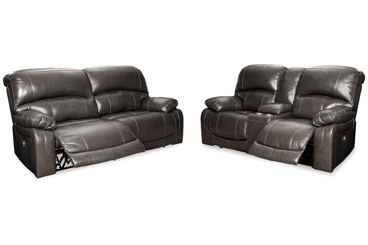 Hallstrung Gray Power Reclining Living Room Set from Ashley - Luna Furniture