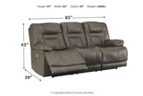 Wurstrow Smoke Power Reclining Sofa and Loveseat -  Ashley - Luna Furniture