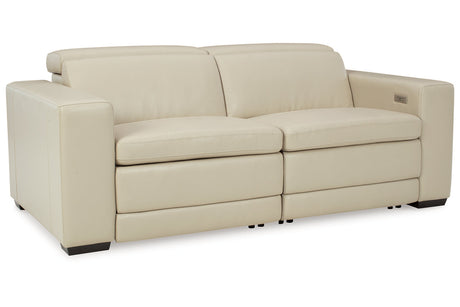 Texline Sand 3-Piece Power Reclining Sectional Loveseat -  Ashley - Luna Furniture