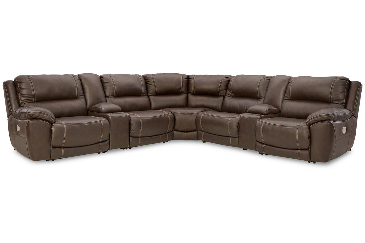 Dunleith Chocolate 7-Piece Power Reclining Sectional from Ashley - Luna Furniture