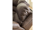 Dunleith Chocolate 2-Piece Power Reclining Sectional Loveseat from Ashley - Luna Furniture