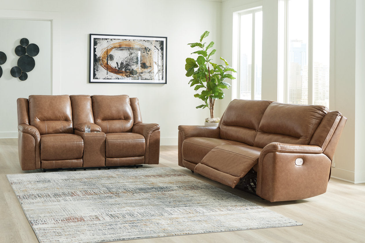 Trasimeno Caramel Power Reclining Living Room Set from Ashley - Luna Furniture