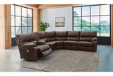 Family Circle Dark Brown 3-Piece Power Reclining Sectional from Ashley - Luna Furniture