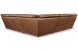 Temmpton Chocolate 5-Piece Power Reclining Sectional -  Ashley - Luna Furniture