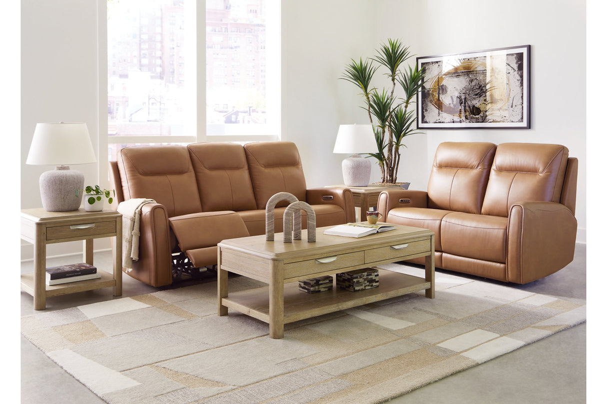 Tryanny Butterscotch Power Reclining Living Room Set -  Ashley - Luna Furniture