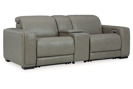 Correze Gray 3-Piece Power Reclining Sectional Loveseat -  Ashley - Luna Furniture