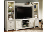 Bellaby Whitewash 4-Piece Entertainment Center -  Ashley - Luna Furniture