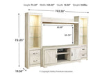 Bellaby Whitewash 4-Piece Entertainment Center -  Ashley - Luna Furniture