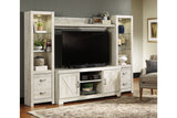 Bellaby Whitewash 4-Piece Entertainment Center -  Ashley - Luna Furniture