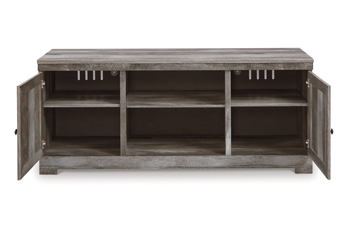 Wynnlow Gray 63" TV Stand with Electric Fireplace -  Ashley - Luna Furniture